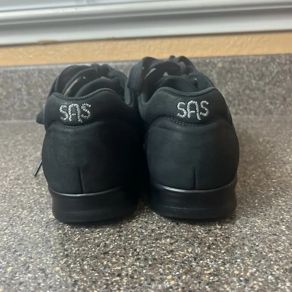 SAS Tripad Comfort Free Time Shoes Black Nubuck Lace Up Low Top Womens Size 8.5W